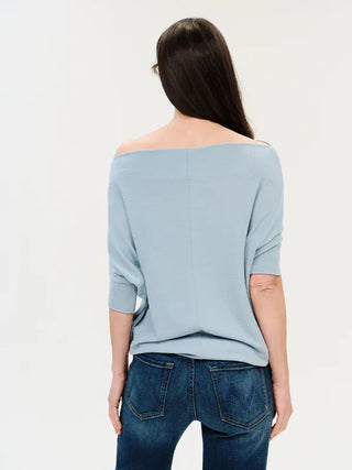 Six Fifty Clothing Tops - Blouse Anywhere Top Short Sleeve Starlight Blue
