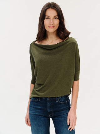 Six Fifty Clothing Tops - Blouse Sm Anywhere Top Short Sleeve Cedar Green