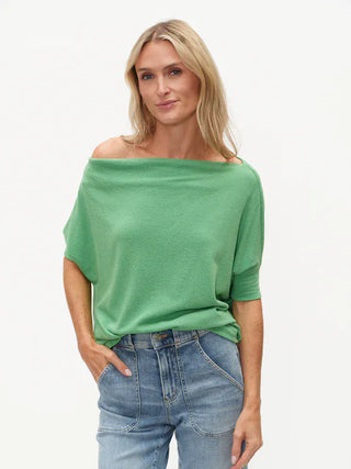 Six Fifty Clothing Tops - Blouse Sm Anywhere Top Short Sleeve Kelly Green
