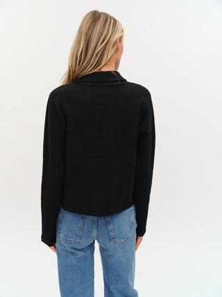 Six Fifty Clothing Tops - Outerwear - Blazers Sale Lynn Knit Blazer Black