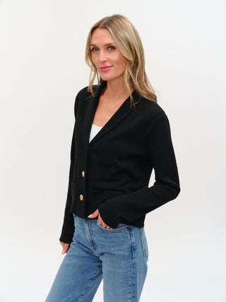 Six Fifty Clothing Tops - Outerwear - Blazers Xsm Sale Lynn Knit Blazer Black