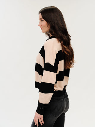 Six Fifty Clothing Tops - Sweaters Kate Striped Collared Sweater