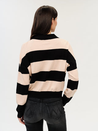 Six Fifty Clothing Tops - Sweaters Kate Striped Collared Sweater