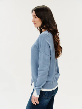 Six Fifty Clothing Tops - Sweaters Mar Long Sleeve Sweater Denim
