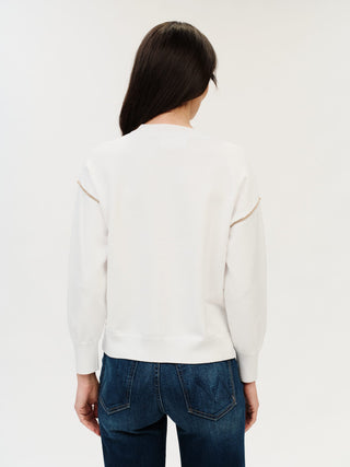 Six Fifty Clothing Tops - Sweaters Sable Crew Neck Exposed Seams Sweater