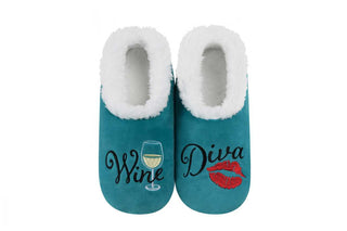 Snoozies Loungewear- Sleepwear - Slippers Small Snoozies Wine Diva