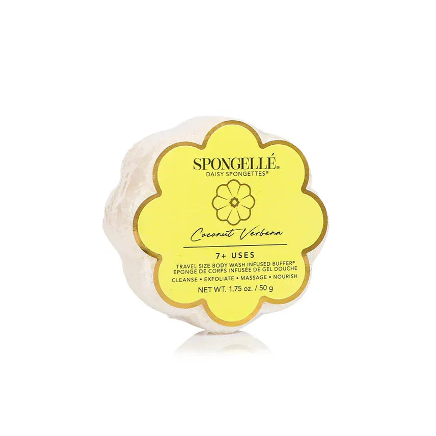 Spongelle Home - Personal Care Coconut Verbena Travel Size Spongette Daisy Collection
