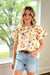 Staccato Tops - Blouse Sm Short Balloon Sleeve Floral Printed Top