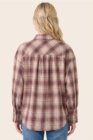 Staccato Tops - Shirts Long Sleeve Plaid Button Down Shirt