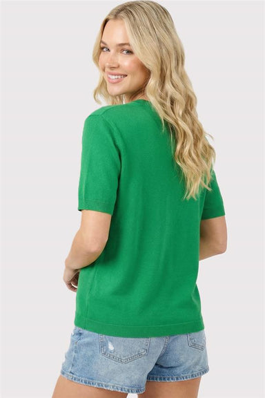 Staccato Tops - Sweaters Crew Neck Short Sleeve Sweater Green