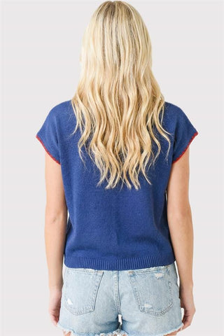 Staccato Tops - Sweaters July 4th USA Letter Stitched Sweater