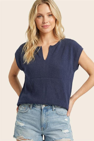 Staccato Tops - Sweaters Pointelle Short Sleeve Sweater