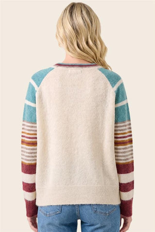 Staccato Tops - Sweaters Raglan Multi Color Sleeve Sweater