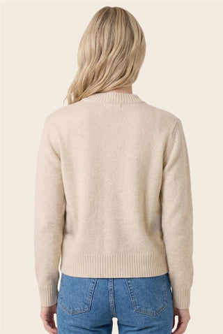 Staccato Tops - Sweaters Suede Trimmed Button Down Sweater Jacket