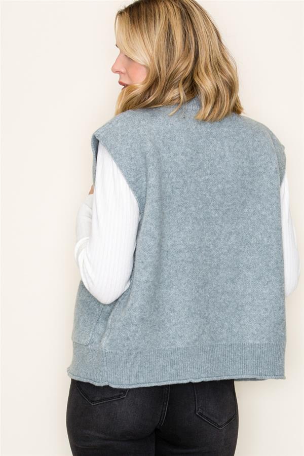Staccato Tops - Vest Sale Mock Neck Sweater Vest Light Jade