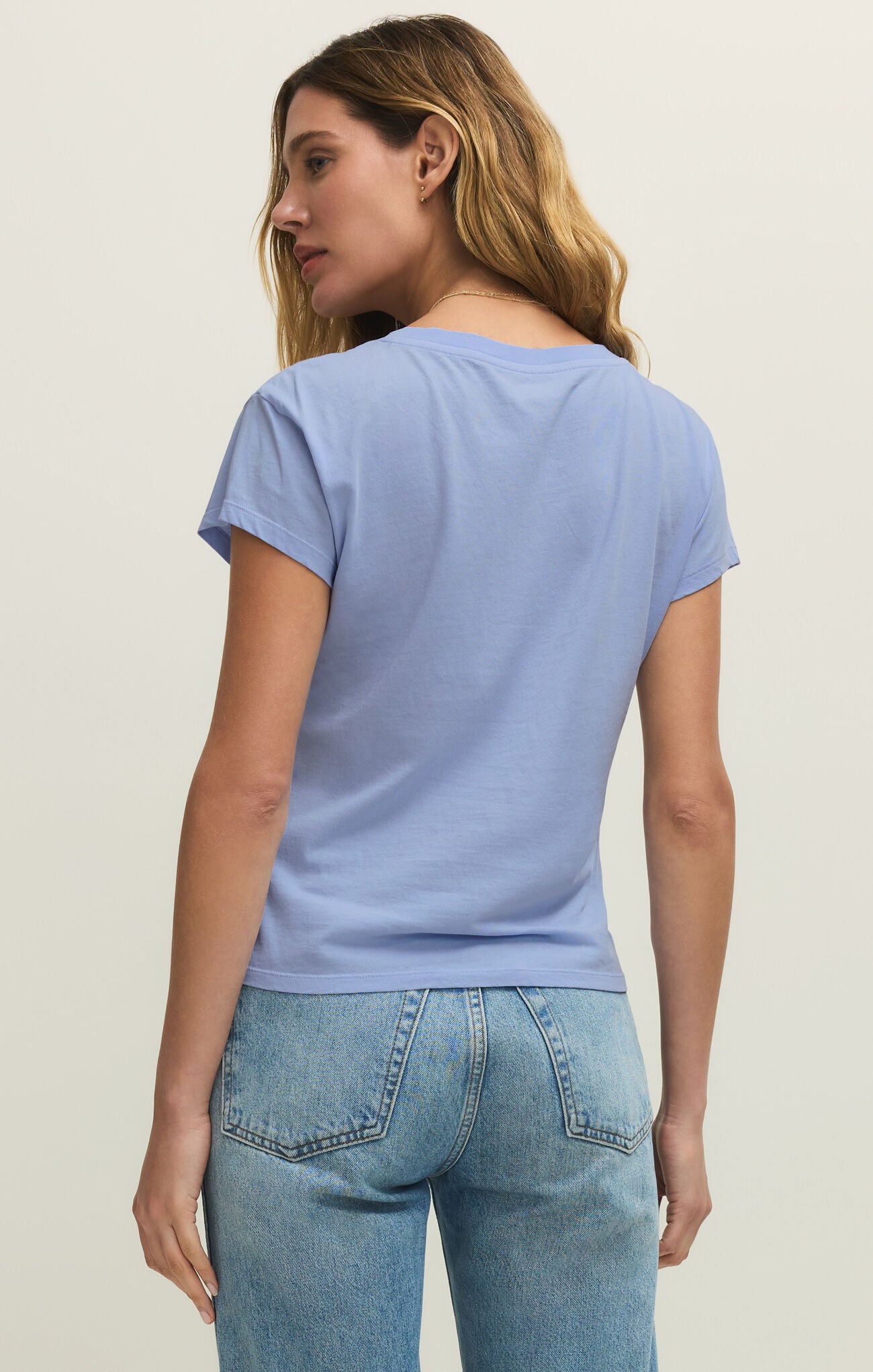 Modern V-Neck Tee Blue Light