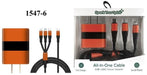 TechTrendz Home - Phone Accessories Black & Orange Charging Set