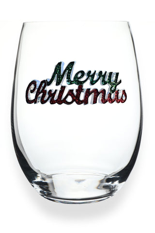 The Queens' Jewels Home - Drinkware Merry Christmas Stemless Wine Glass 12/25