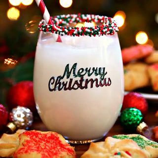 The Queens' Jewels Home - Drinkware Merry Christmas Stemless Wine Glass