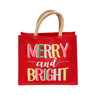 The Royal Standard Home - Seasonal Merry & Bright Gift Tote Red/Multi