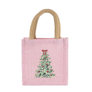 The Royal Standard Home - Seasonal Noelle Tree Petite Gift Tote Light Pink/Multi
