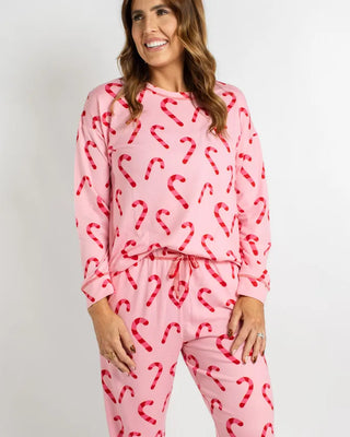 The Royal Standard Loungewear- Sleepwear Candy Cane Wishes Lounge Set