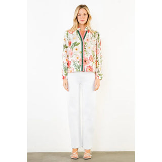 THML Tops - Blouse Long Sleeve Button Down Floral Print Top