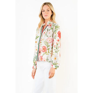 THML Tops - Blouse Long Sleeve Button Down Floral Print Top