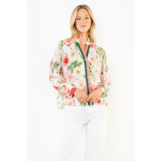 THML Tops - Blouse Long Sleeve Button Down Floral Print Top