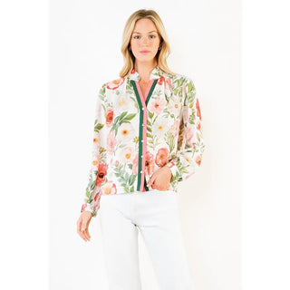 THML Tops - Blouse Xsm Long Sleeve Button Down Floral Print Top