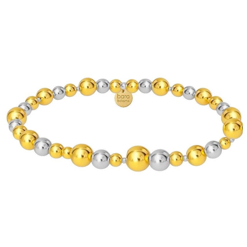 Tiff Two-Tone Stretchy Bracelet Gold/Silver