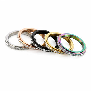 Tulip Lane Jewelry - Rings Serenity CZ Crystal Spinner Anxiety Ring