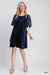 Umgee Dresses Final Sale Dotted Lace Sleeve Velvet Dress