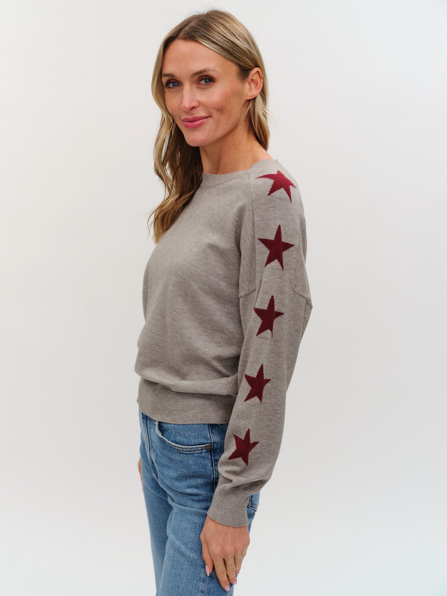 Maddy Long Sleeve Sweater w/ Star Detail
