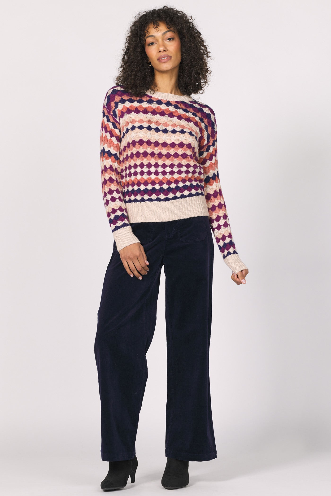 Fabienne Long Sleeve Striped Sweater