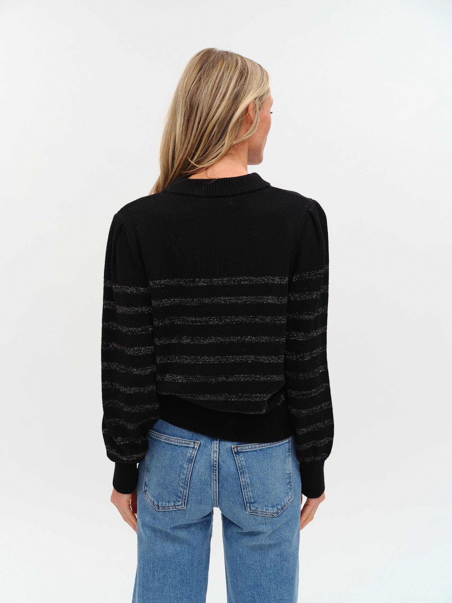 Sarah Lurex Striped Sweater