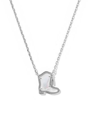 Drill Team Boot Silver Short Pendant