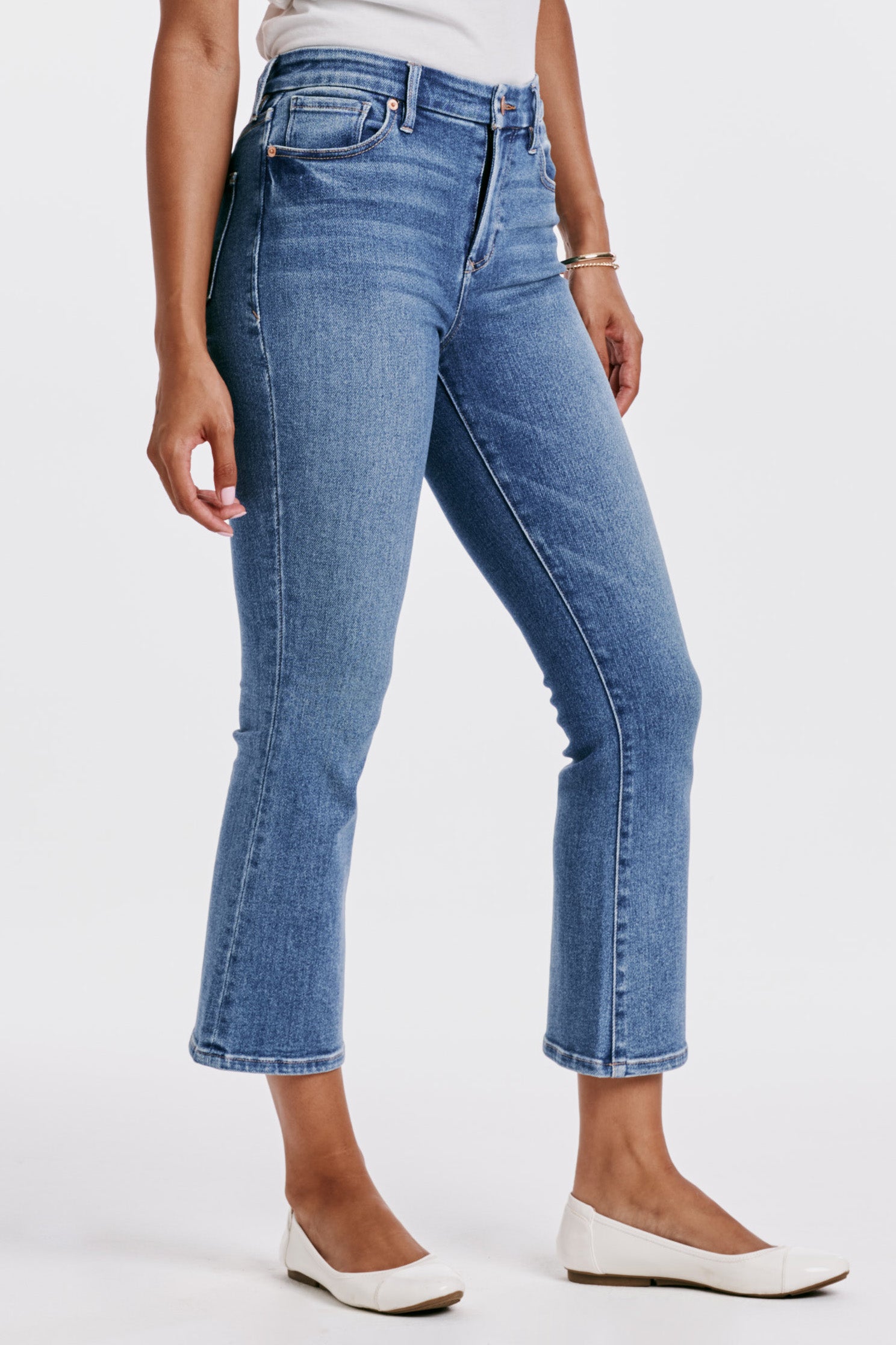 Jeanne Super High Rise Cropped Flair Jeans Wexford