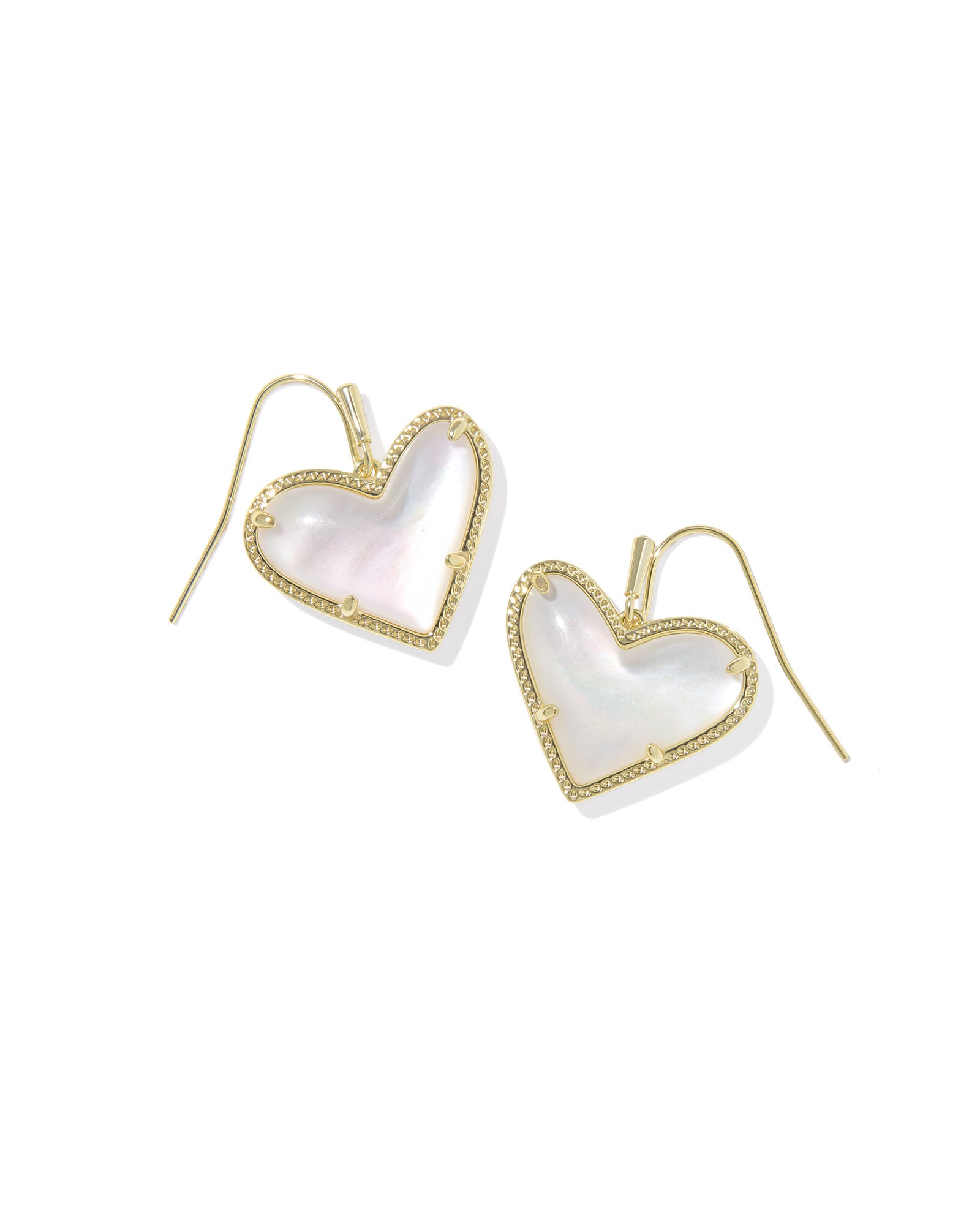 Ari Heart Statement Gold Earring Ivory MOP