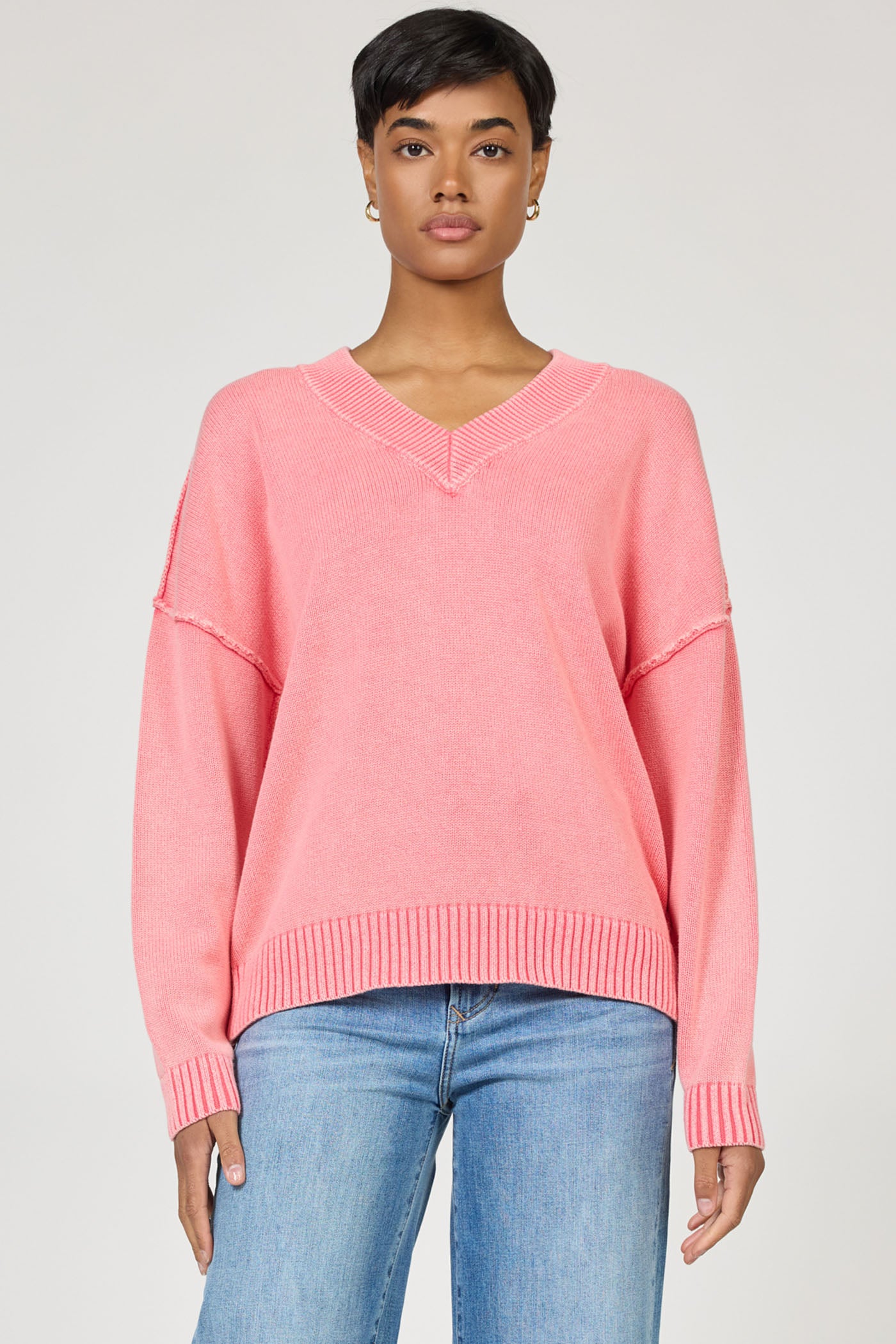 Vienna V-Neck Long Sleeve Sweater Grenadine