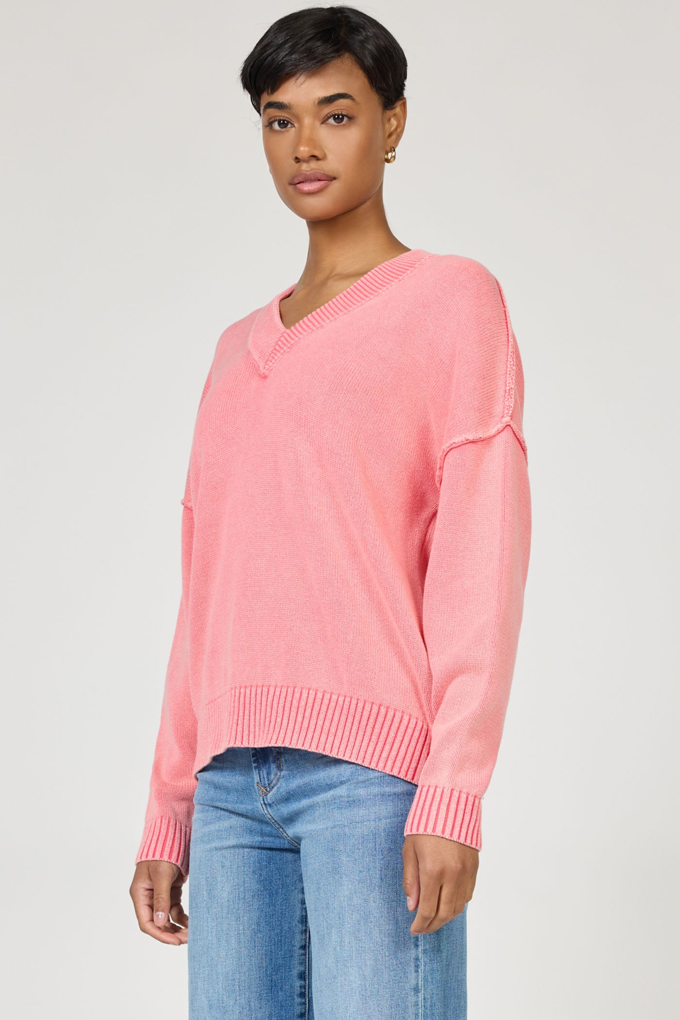 Vienna V-Neck Long Sleeve Sweater Grenadine