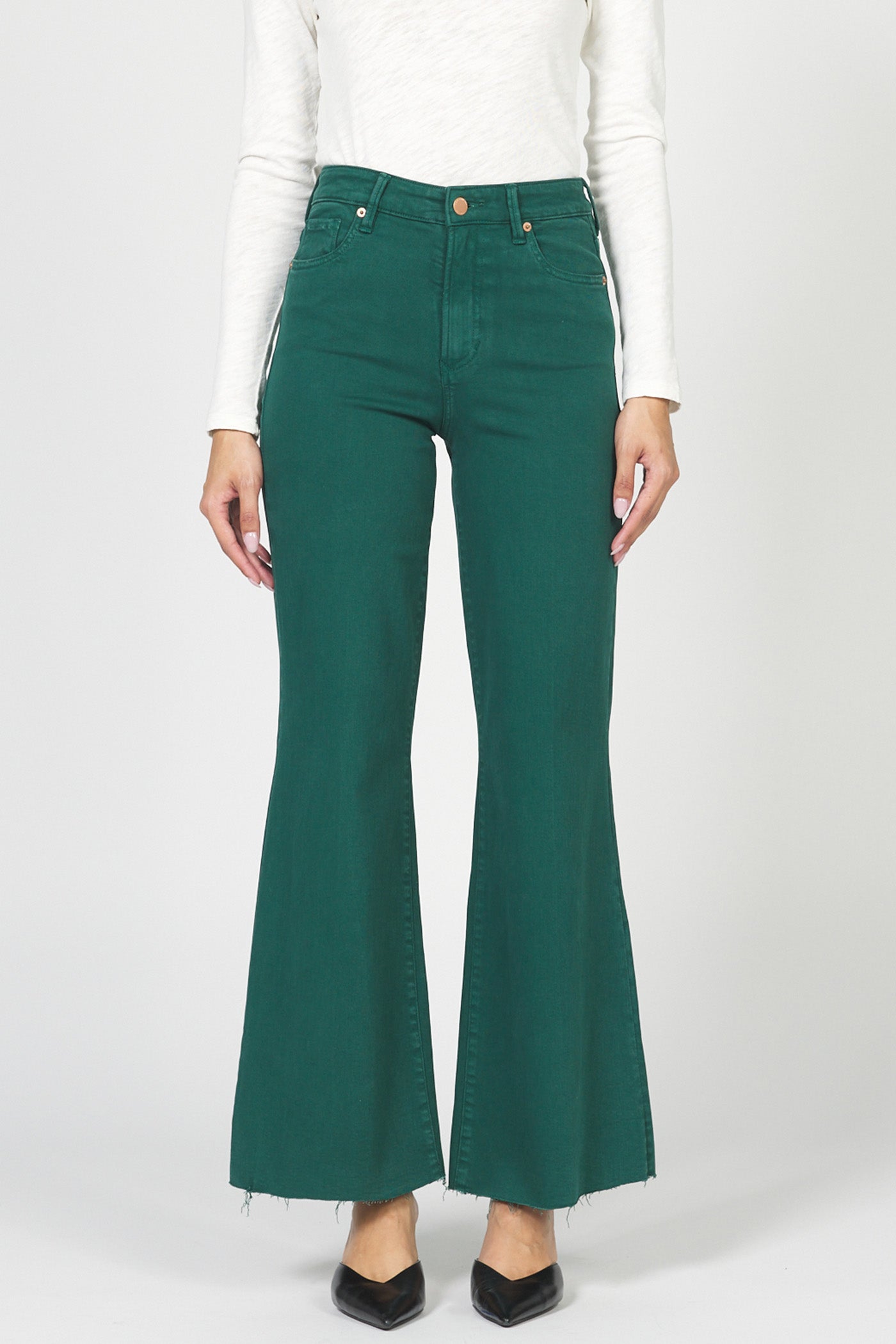 Fiona High Rise Wide Leg Jeans Rainforest