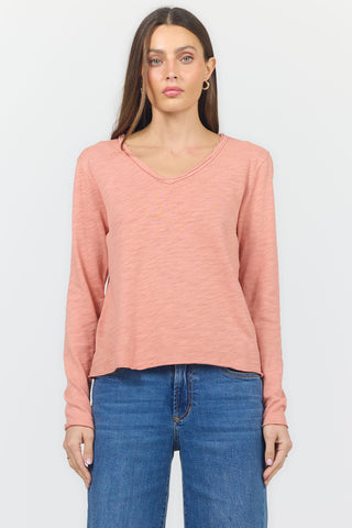 Vanya Long Sleeve Tee Rose Dawn
