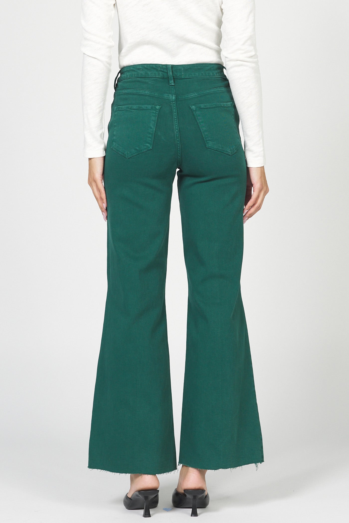 Fiona High Rise Wide Leg Jeans Rainforest