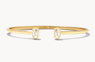 Emilie Gold Cuff Bracelet Dichroic Glass