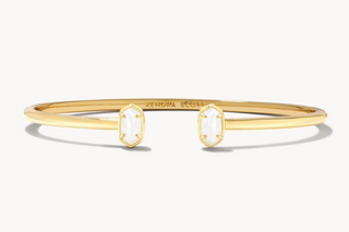 Emilie Gold Cuff Bracelet Ivory MOP