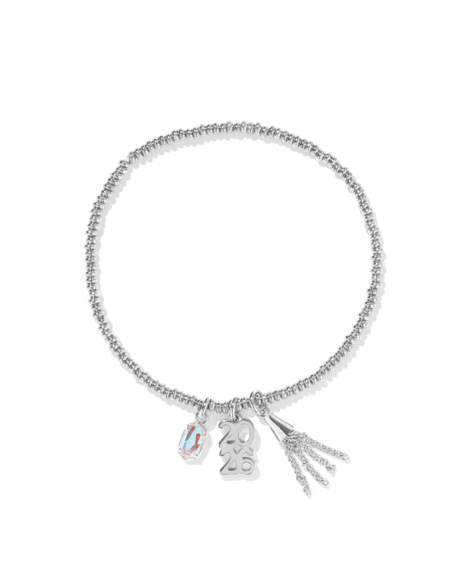 2026 Silver Graduation Stretch Bracelet