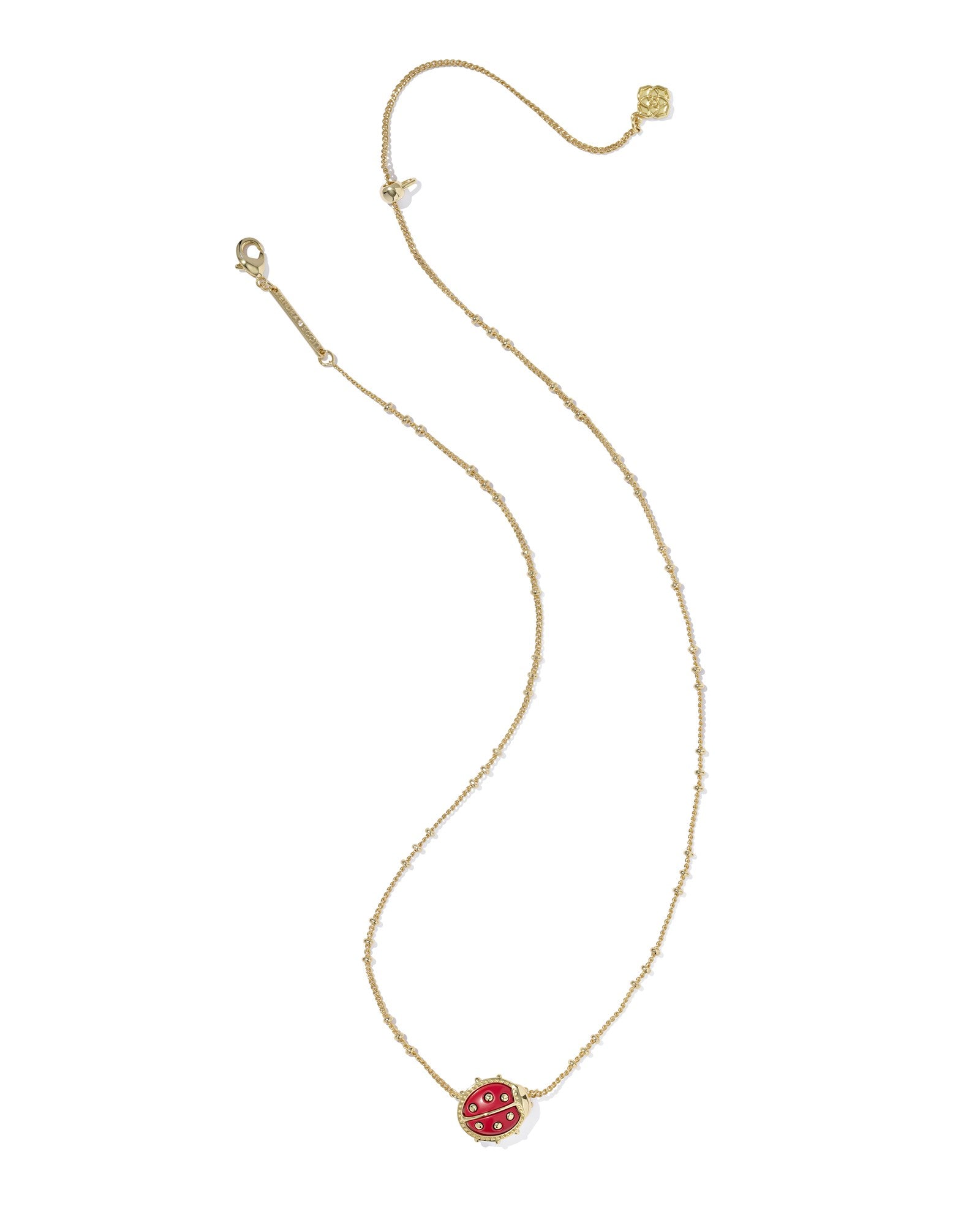 Ladybug Gold Short Pendant Necklace
