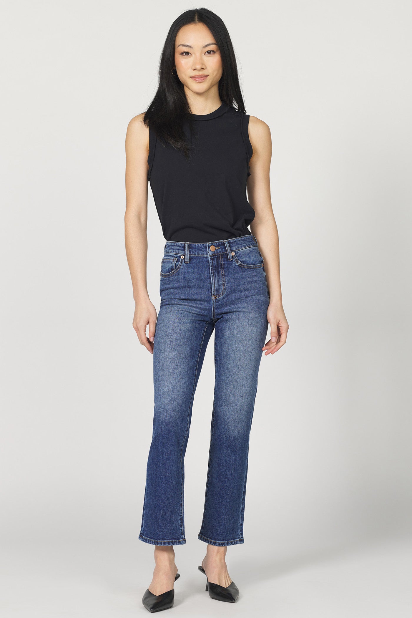 Anika Crop Straight Leg Jeans Midtown