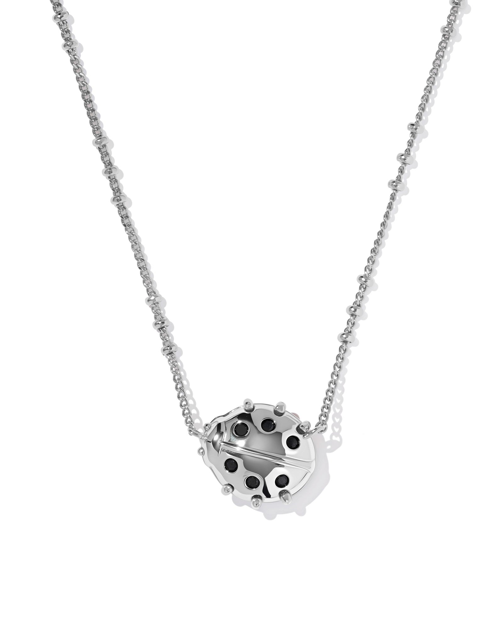 Ladybug Silver Short Pendant Necklace